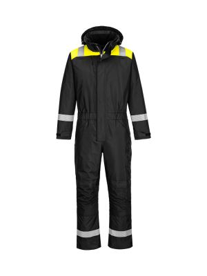 Portwest PW353 PW3 Winter Overall Black Yellow 71workx front Portwest PW353 PW3 Winter Overall Black Yellow 71workx front