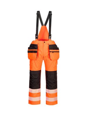 Portwest PW356 PW3 High Vis Rain Overall American Orange Black 71workx front Portwest PW356 PW3 High Vis Rain Overall American Orange Black 71workx front