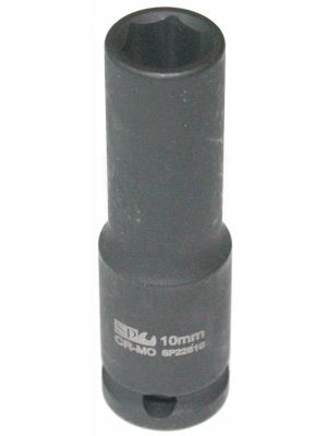 Socket 3/8' Dr Metric Long Impact 6point - SP Tools