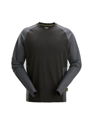 Snickers Work T-shirt Long Sleeve Two-Tone 2450 0458 71workx Front Snickers Work T-shirt Long Sleeve Two-Tone 2450 0458 71workx Front