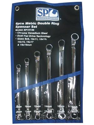 Ring Spanner Set 6pc 40° Offset Metric - SP Tools