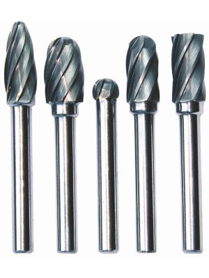 Burr Set 5pc - Tungsten Carbide suits Aluminum & Non-Ferrous Metals - SP Tools