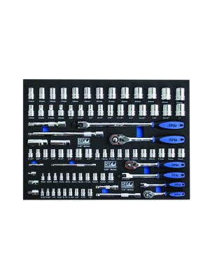 Socket & Accessories 84pc In Eva Foam Metric/SAE - SP Tools