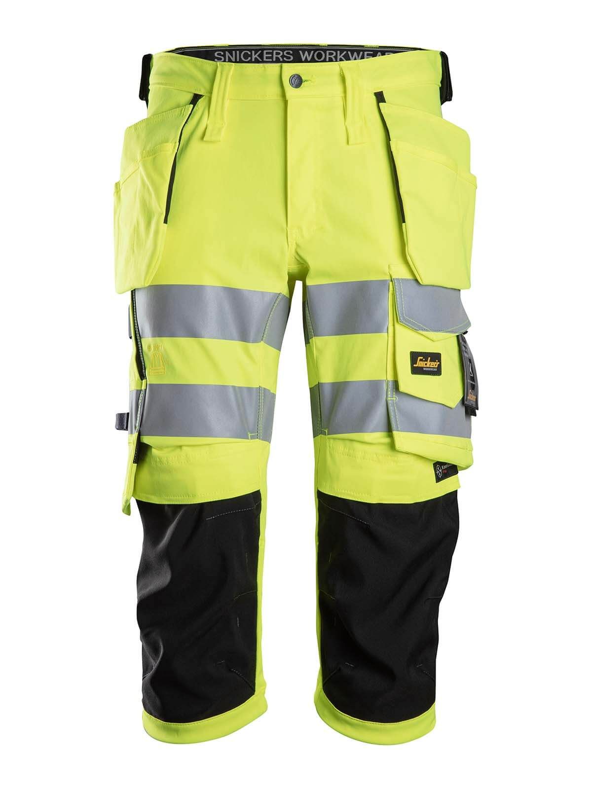 Snickers 6943 HiVis Class 2 Stretch Work Trousers Holster Pockets