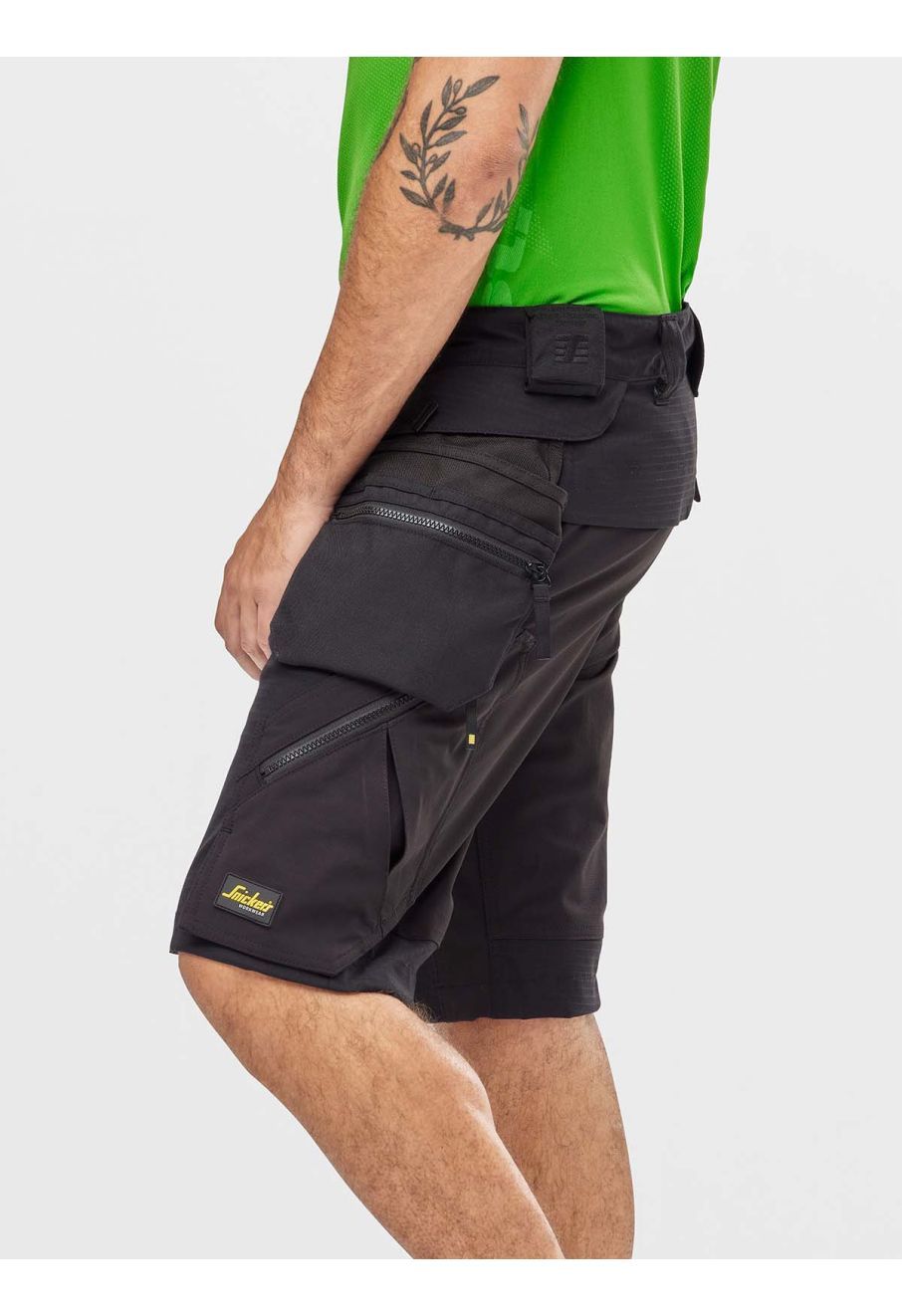 6172 Work Shorts Detachable Holster Pockets Snickers Black 0404