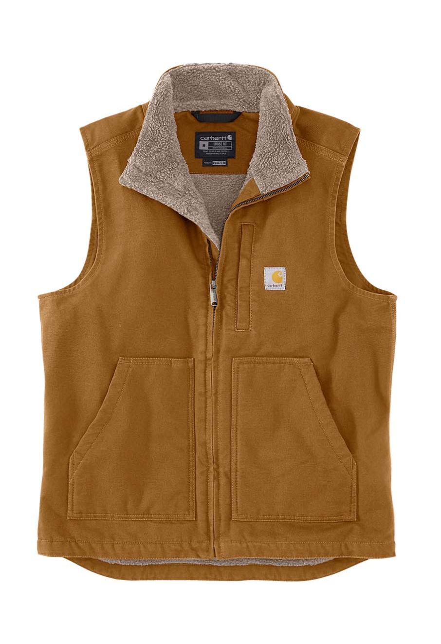 CARHARTT® Loose Fit Washed Duck Sherpa-Lined Mock-Neck Vest - 104277 – WORK  N WEAR