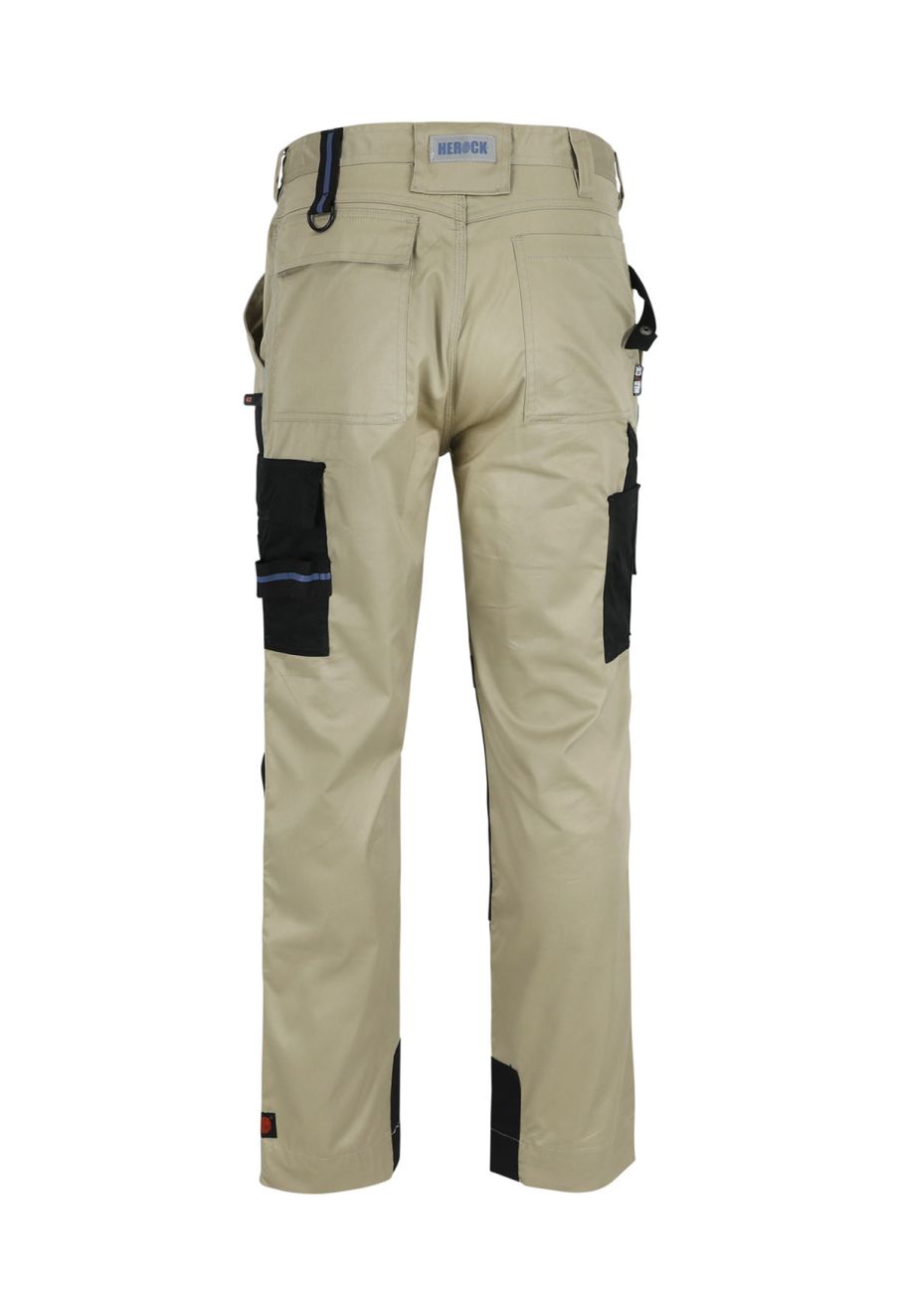 White-Blue CLASSIC WORK TROUSERS Decorators Style H-Duty Pants Knee Pad  Pocket | eBay