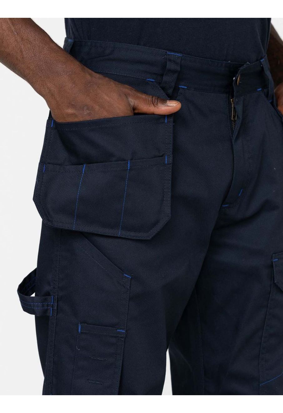 DICKIES ELASTICATED WAISTED Work Trousers Industry Pants 260 Navy IN1001  £14.95 - PicClick UK