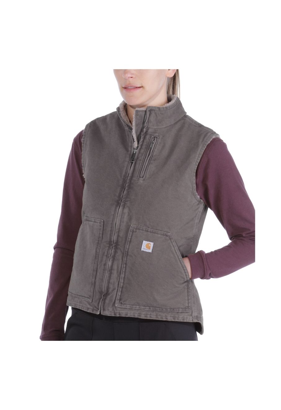 Carhartt women's sandstone mock neck outlet vest