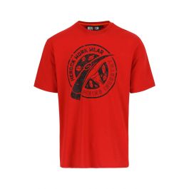 - Herock Logo Red Graphic Worker Work T-Shirt