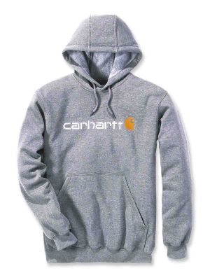 100074 Hoodie with Logo Loose fit Heather Grey 034 Carhartt 71workx front