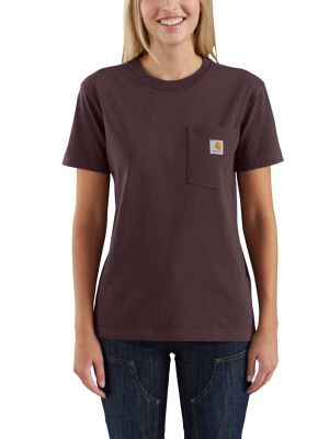 Carhartt 103067 Women's Pocket s/s T-Shirt - Deep Wine