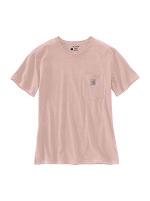 103067 Women's Work T-shirt Pocket Ash Rose P15 Carhartt 71workx front