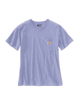 103067 Women's Work T-shirt Pocket Soft Lavender Heather V45 Carhartt 71workx front