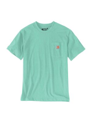 103296 T-shirt Short Sleeve with Pocket - Sea Green Heather G82 - Carhartt - front
