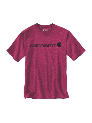 103361 Work T-shirt Core Print Logo - Beet Red Snow Heather R62 - Carhartt - front