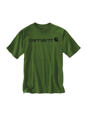 103361 Work T-shirt Core Print Logo Arborvitae Heather L01 Carhartt 71workx front