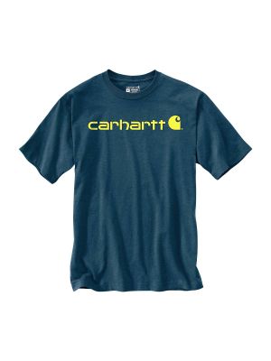 103361 Work T-shirt Core Print Logo Night Blue Heather H70 Carhartt 71workx front