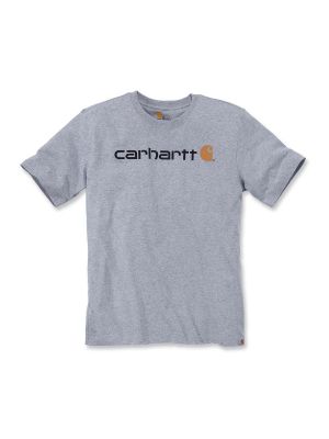 103361 Work T-shirt Core Print Logo - Heather Grey 034 - Carhartt - front