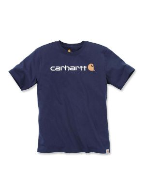 103361 Work T-shirt Core Print Logo - Navy 412 - Carhartt - front
