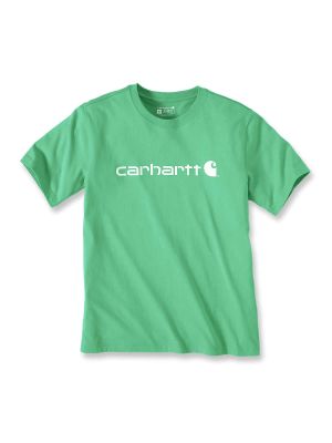 103361 Work T-shirt Core Print Logo Carhartt Malachite GB8 71workx front