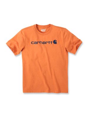 103361 Work T-shirt Core Print Logo Carhartt Marmalade Heather Q66 71workx front