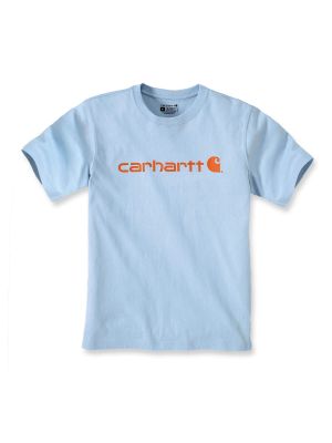 103361 Work T-shirt Core Print Logo Carhartt Moonstone HA9 71workx front