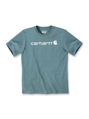 103361 Work T-shirt Core Print Logo Carhartt Sea Pine Heather GE1 71workx front