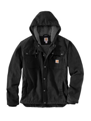 103826 Barlett Work Jacket Duck Fleece Lined - Black BLK - Carhartt - front
