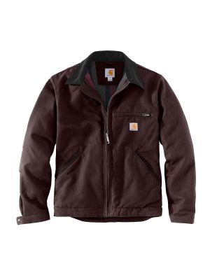 103828 Work Jacket Duck Detroit Fleece Lining - Dark Brown DKB - Carhartt - front