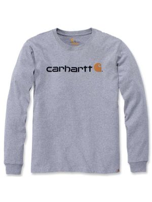 Carhartt 104107 l/s Signature Graphic T-Shirt - Heather Grey