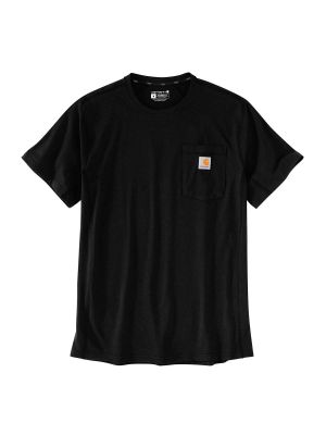 104616 Work T-shirt Pocket Force Flex - Black N04 - Carhartt - front