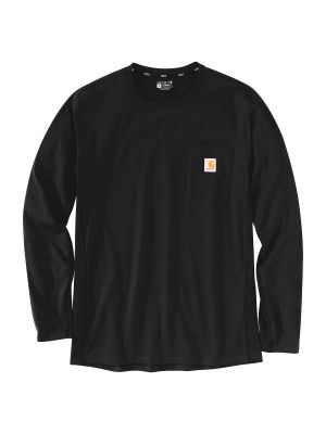 104617 Work T-shirt Long Sleeve Force Flex - Black N04 - Carhartt - front