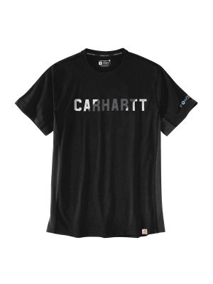 105203 Work T-shirt Block Logo Graphic - Black N04 - Carhartt - front
