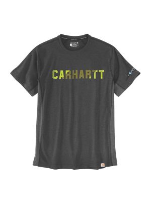 105203 Work T-shirt Block Logo Graphic - Carbon Heather CRH - Carhartt - front