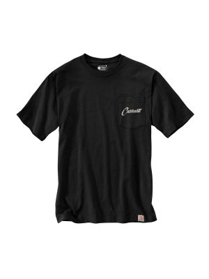 105232 Work T-shirt Shamrock Logo Graphic - Black BLK - Carhartt - front