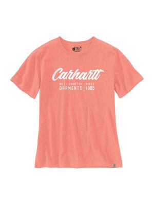 105262 Women's Work T-shirt Crafted Graphic Print - Hibiscus Heather P19 - Carhartt - front