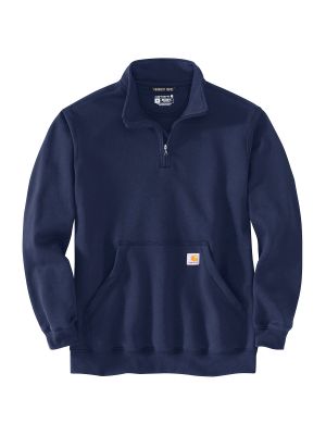 105294 Work Sweater Mock Neck Quarter Zip - New Navy 472 - Carhartt - front