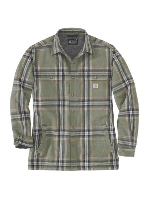 105430 Lumberjack Shirt Flannel Sherpa Carhartt Basil G72 71workx front