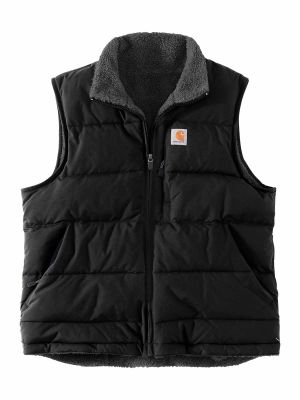105607 Women's Work Vest Reversible Montana Sherpa Carhartt Black N04 71workx front