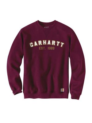 105613 Work Sweater Crewneck Logo Graphic - Port PRT - Carhartt - front