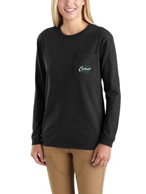 105624 Women's Work T-shirt Long Sleeve Shamrock Graphic - Carhartt