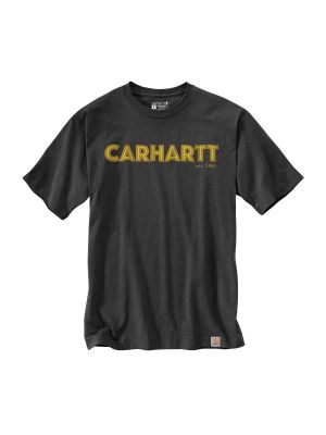 105647 Work T-shirt Logo Graphic Carbon Heather CRH Carhartt 71workx front