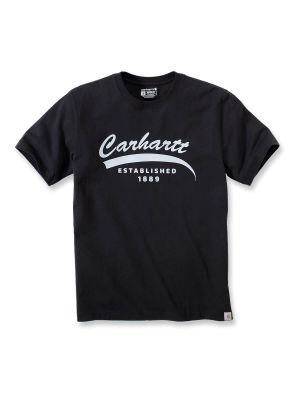 105714 Work T-shirt Graphic Logo Carhartt 71workx Black BLK front