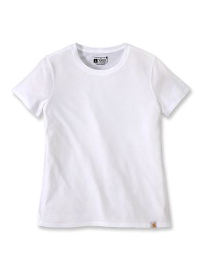 105740 Women's T-shirt Lightweight Crewneck Carhartt White WHT 71workx front