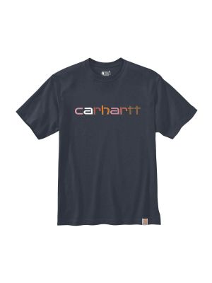 105797 Work T-shirt Graphic Logo Carhartt 71workx Navy NVY front