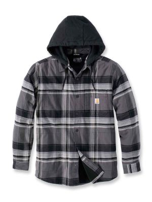 105938 Lumberjack Jacket Flannel Sherpa Carhartt 71workx Black N04 front