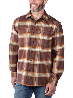 Carhartt Work Shirt Flannel Fleece 105945 Chestnut