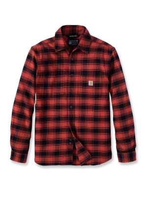 Carhartt Work Shirt Flannel Fleece 105945 71workx Red Ochre R81 front