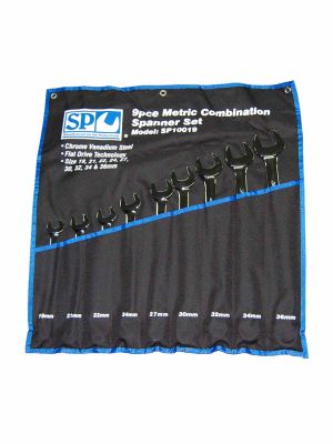 SP10019 Combination Spanner Set 9pc Metric - Jumbo - SP Tools